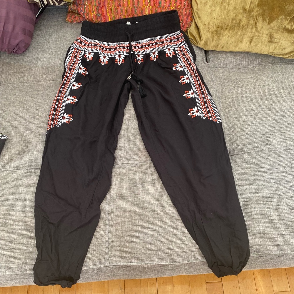 Boho Black Pants